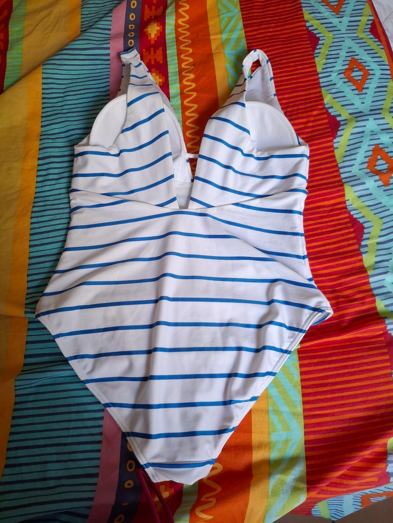 Malllot de bain 1 piece taille 46 esprit marinière  – photo 2